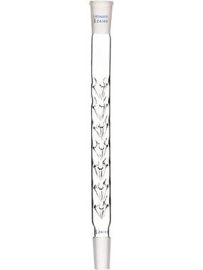Borosilicate Glass Vigreux Column 24/40 Joints, 200mm Length for Distillation